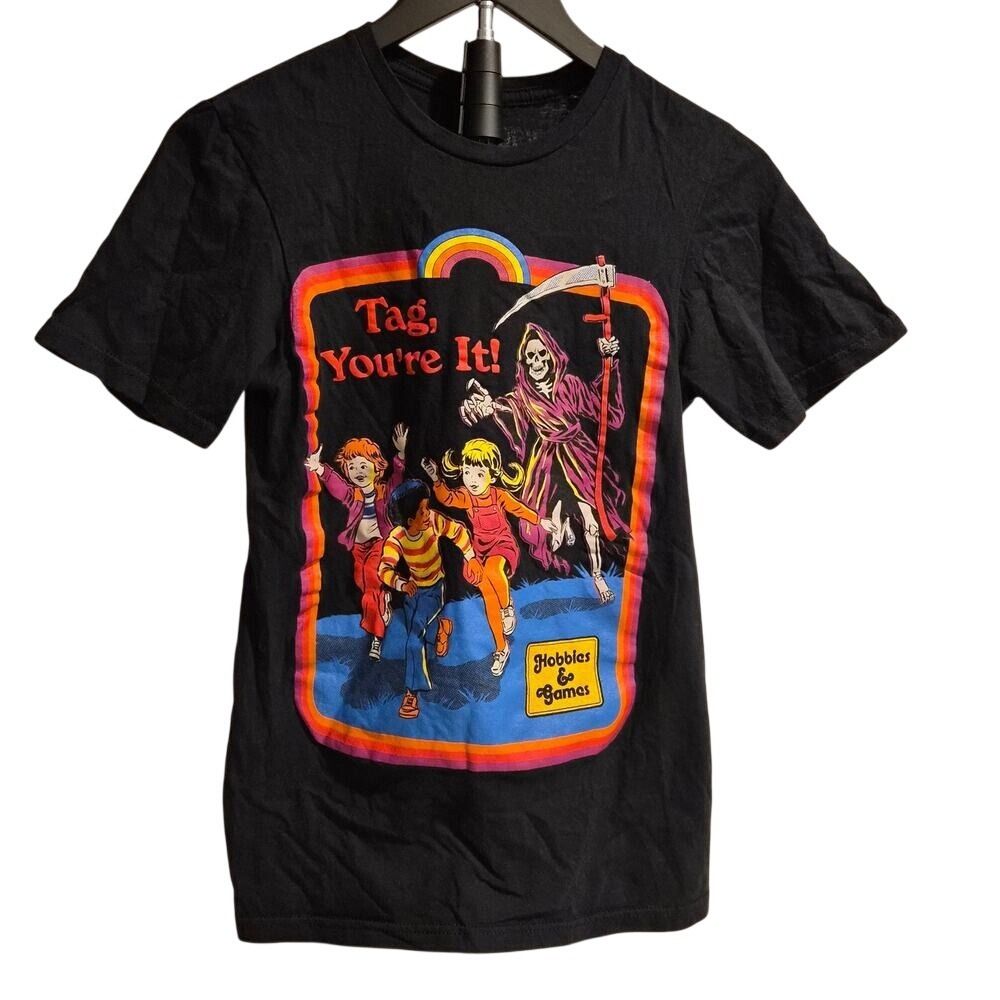 Hot Topic Steven Rhodes Tag‎ Youre It Grim Reaper Graphic Tee Black XS